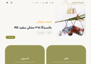 فروشگاه پاسیو اسنیکس: فروشگاه کفش پاسیو اسنیکس – طراحی سایت فروشگاهی در نسیم‌شهر